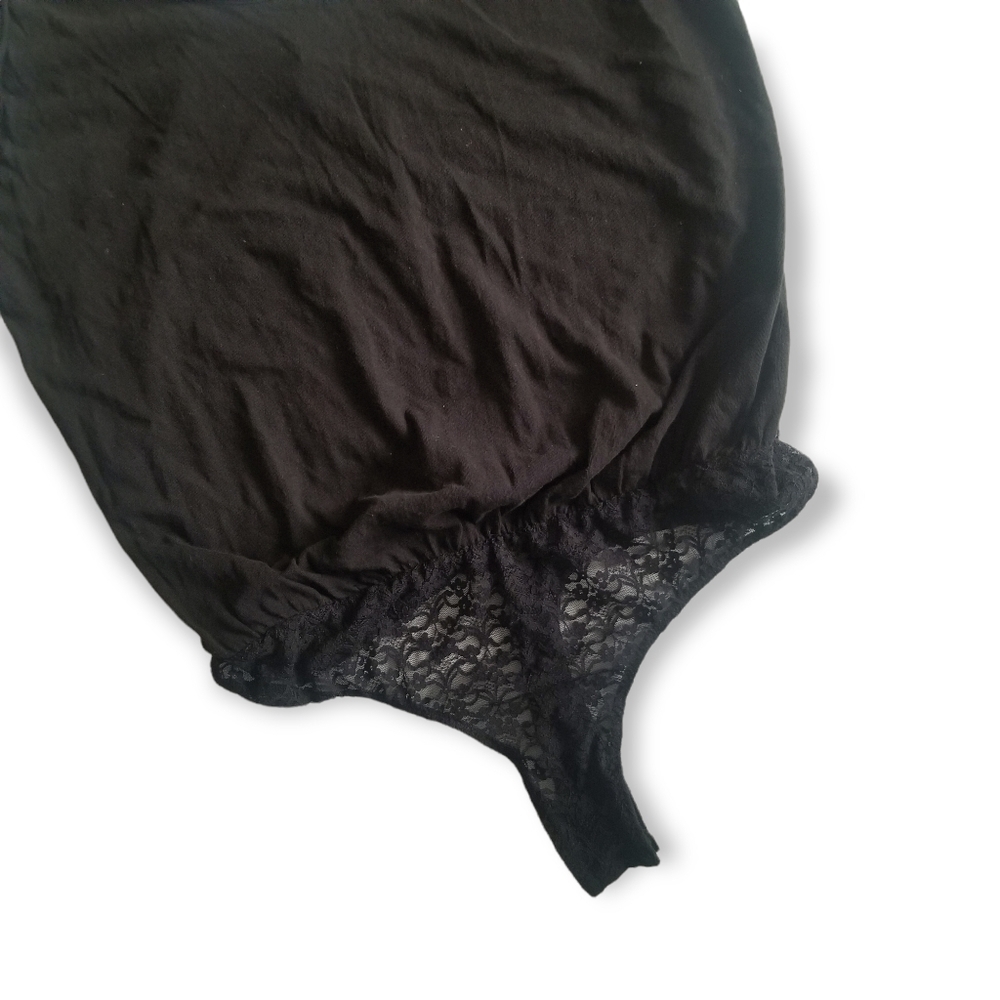Free People Black Sydney Bodysuit Tank Lace Large - Picture 11 of 15